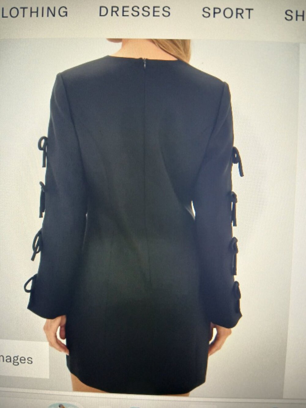 Hyacinth House Black Bow Sleeve Belinda Mini Dress $188 - Picture 3 of 3
